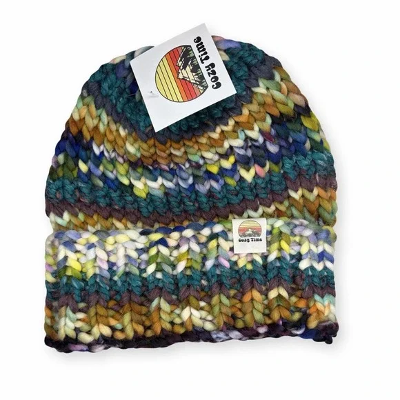 Retro 70s Inspired Handmade OOAK Hand Dyed Merino Grandma Core Cozy - Picture 2 of 4